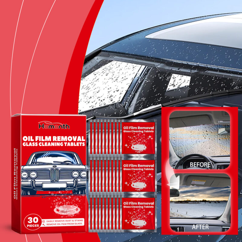 Fast-Acting Car Oil Film Cleaner Sheet – Window Glass & Rain Fog Prevention, Surface-Safe - Image 2