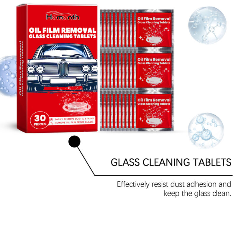 Fast-Acting Car Oil Film Cleaner Sheet – Window Glass & Rain Fog Prevention, Surface-Safe - Image 3