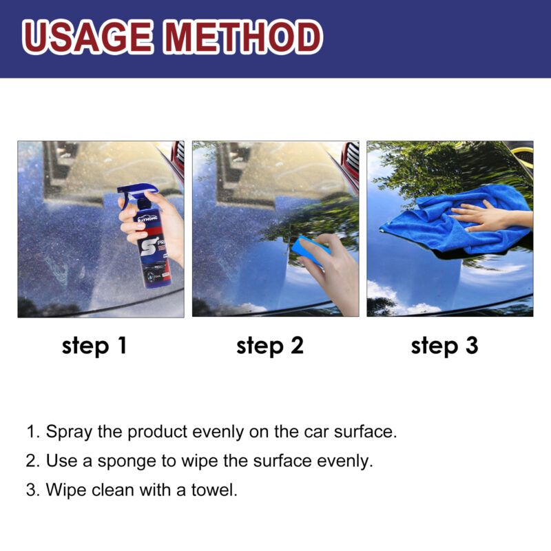 Fast-Acting Car Paint Cleaner | Nano Coating Spray for Shine & Rust Protection - Image 6