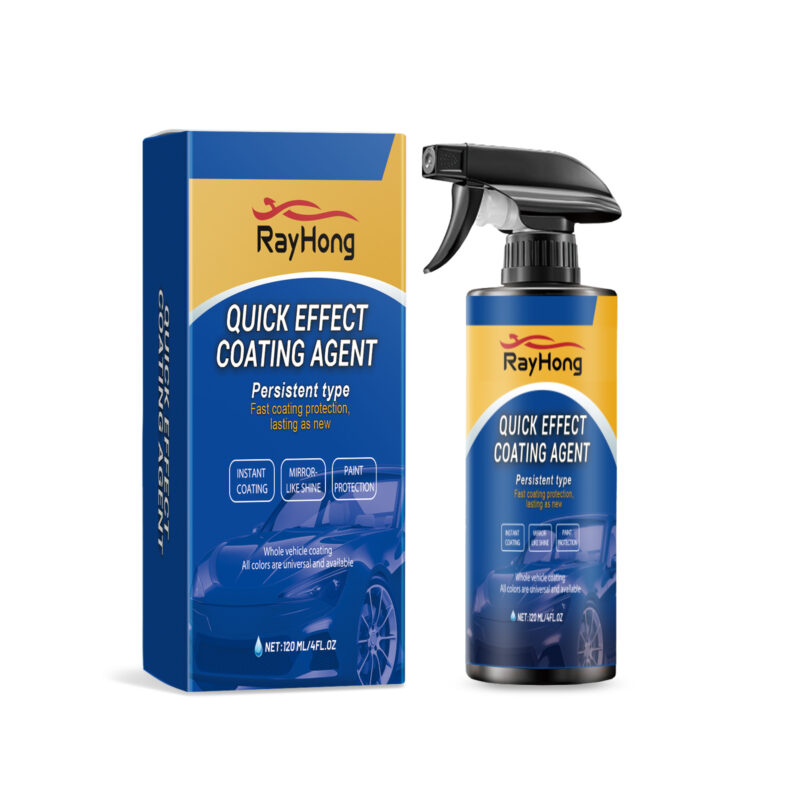 Fast-acting car paint coating spray with protective formula for quick surface protection