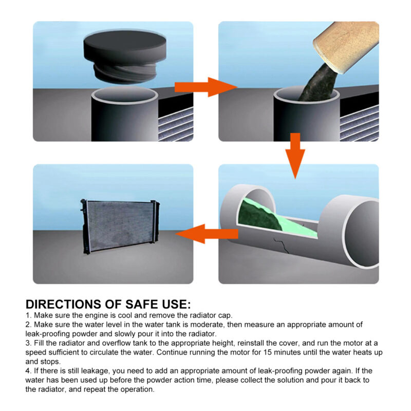 Fast-Acting Car Radiator Leak Repair Powder – Water Tank Sealer, Safe & Durable - Image 6