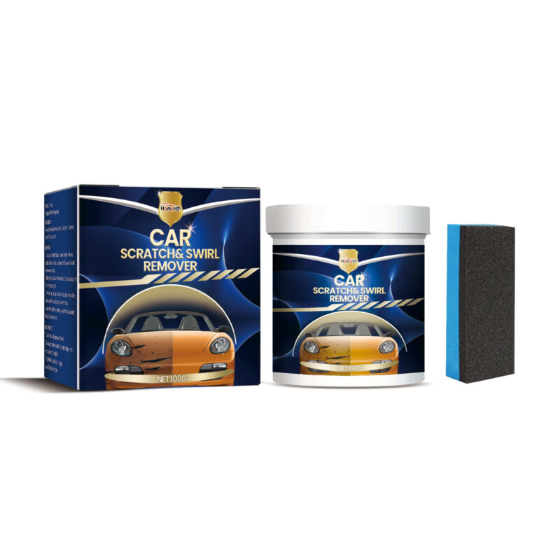 Fast-acting car scratch repair cream for quick paint refinish and polishing