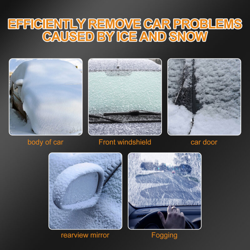 Fast-Acting Car Snow Remover & Defroster – Portable Safe Deicer for Ice Removal - Image 3