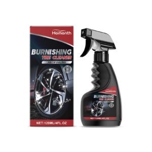 Fast-acting car tire cleaner spray for quick wheel shine