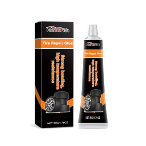 Fast-acting car tire repair adhesive fixing cracks on tire surface