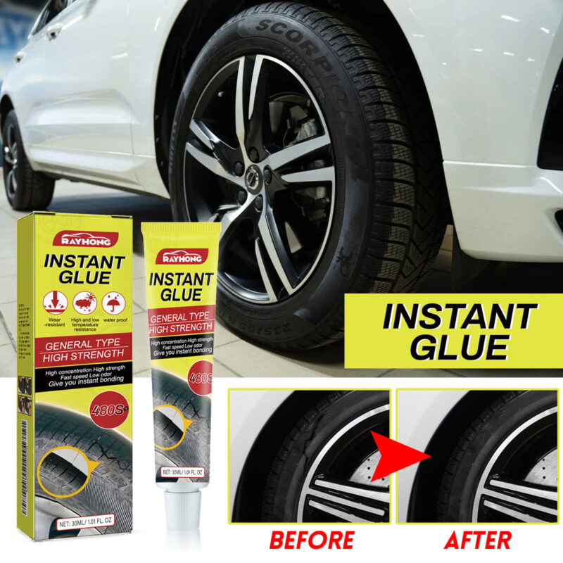 Fast-Acting Car Tire Repair Glue – Tire Crack Sealant, Quick Bonding Adhesive - Image 2