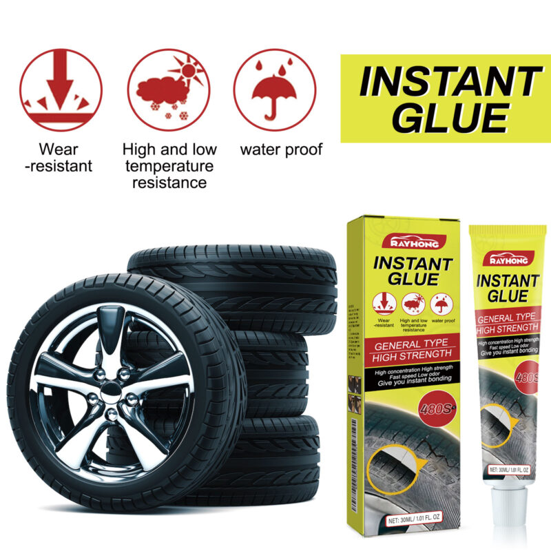 Fast-Acting Car Tire Repair Glue – Tire Crack Sealant, Quick Bonding Adhesive - Image 3