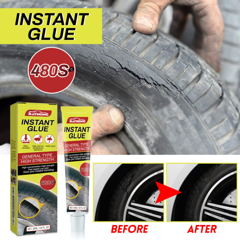Fast-Acting Car Tire Repair Glue – Tire Crack Sealant, Quick Bonding Adhesive - Image 4