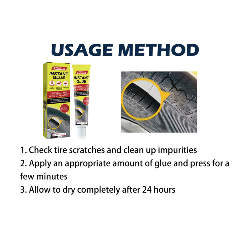 Fast-Acting Car Tire Repair Glue – Tire Crack Sealant, Quick Bonding Adhesive - Image 5