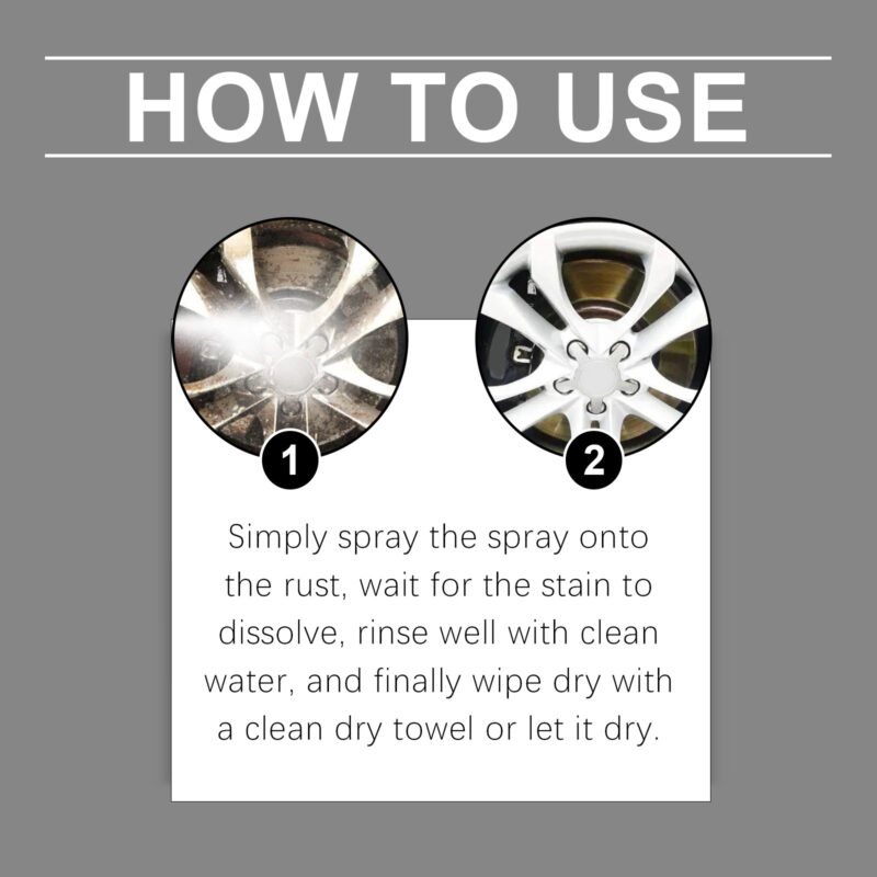 Fast-Acting Car Tire Rust Remover | Safe, Protective Formula for Rust Stain Removal - Image 6