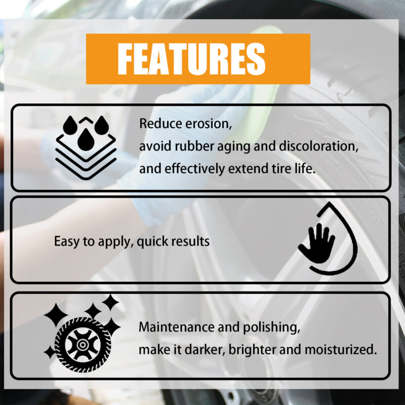 Fast-Acting Car Wheel Cleaner – Surface-Safe, Protective Tire Polish & Maintenance Kit - Image 4