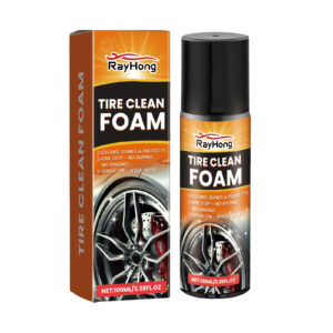Fast-acting car wheel cleaner for tire and rim decontamination