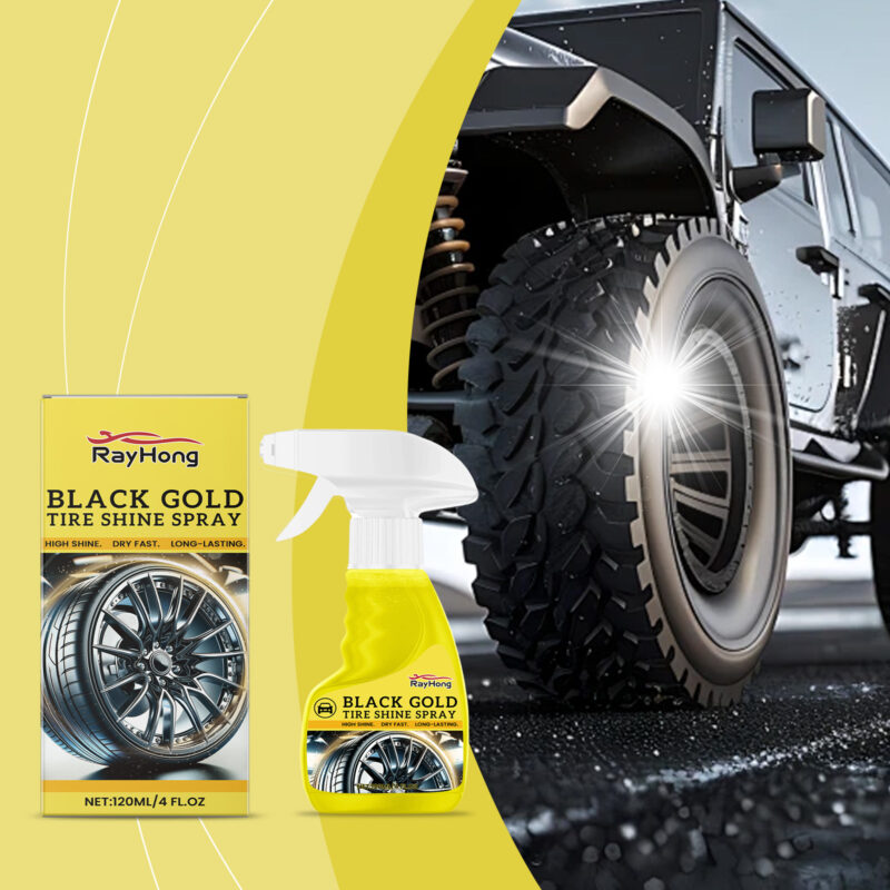 Fast-Acting Car Wheel Cleaner & Tire Shine Spray – Protective Coating, Safe for Surfaces - Image 2