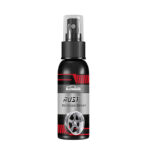 Fast-acting car wheel rust remover for quick rust removal