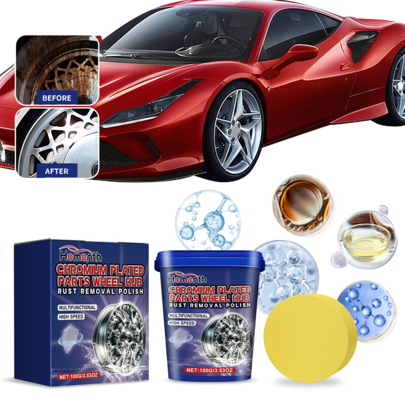 Fast-Acting Car Wheel Rust Remover & Polish – Safe, Multi-Purpose Hub Cleaner - Image 2