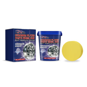 Fast-acting safe car wheel rust remover and polish for quick cleaning