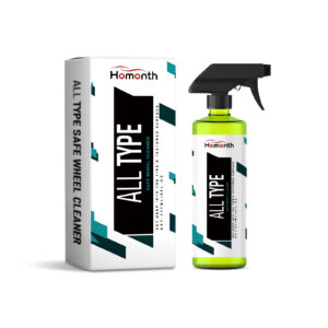 Fast-acting car wheel tire cleaner foam with surface-safe decontamination formula