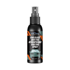 Fast-acting car windshield anti-fog hydrophobic spray for clear visibility