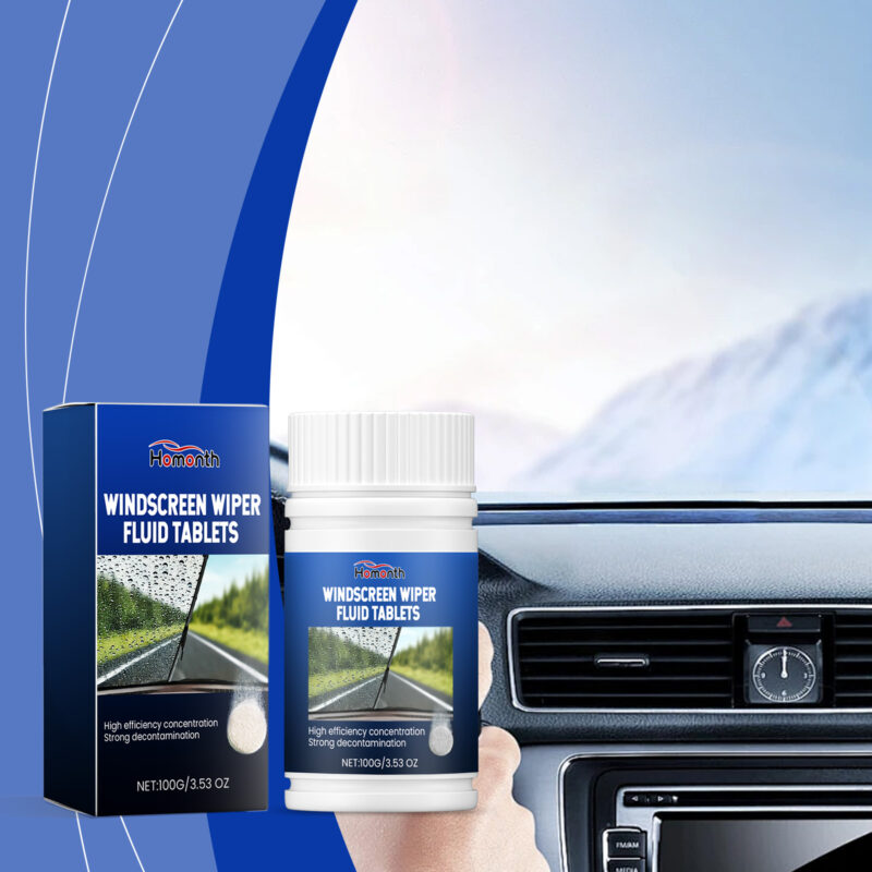 Fast-Acting Car Windshield Cleaner: Effervescent Tablets Remove Stains & Oil Film - Image 2