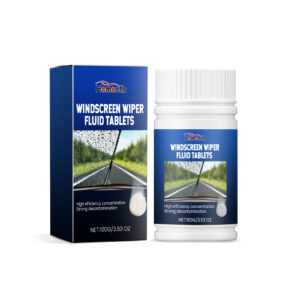 Fast-acting car windshield cleaner effervescent tablets for quick stain removal