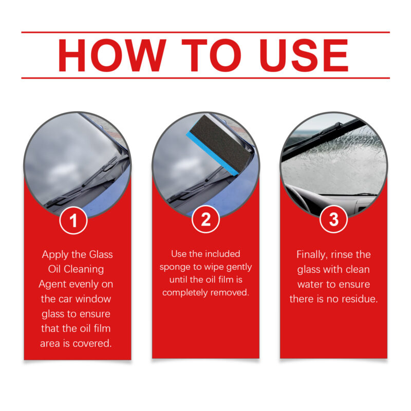 Fast-Acting Car Windshield Cleaner: Oil Film Remover, Surface-Safe Glass Decontamination - Image 6