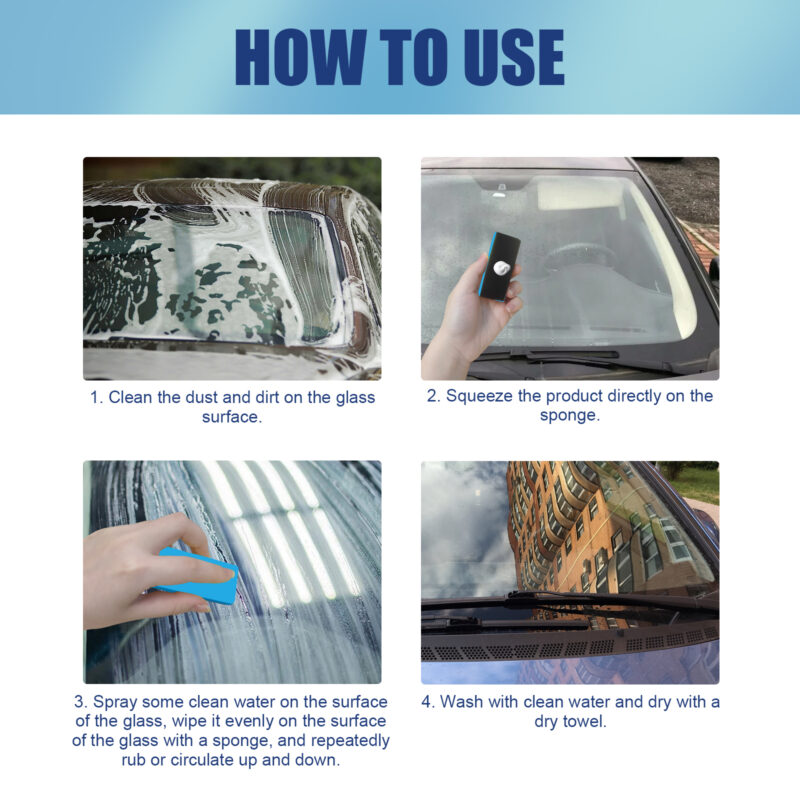 Fast-Acting Car Windshield Cleaner: Oil Film Remover, Surface-Safe Formula - Image 5