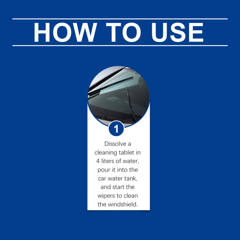 Fast-Acting Car Windshield Cleaner Tablet – Water Stain Remover, Waterproof Effervescent - Image 6