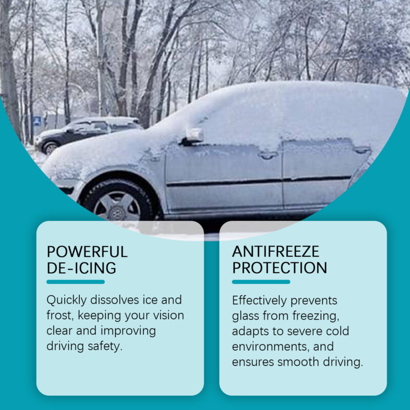 Fast-Acting Car Windshield Deicer & Antifreeze – Anti-Fog, Surface-Safe Formula - Image 3