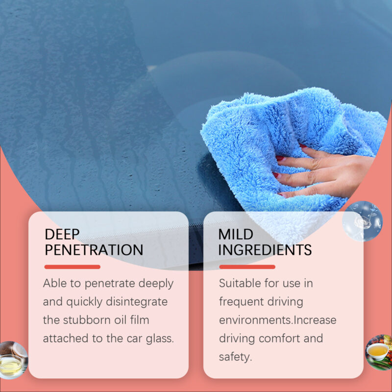 Fast-Acting Car Windshield Oil Film Cleaner – Safe Glass Cleaner, Clear Vision - Image 4