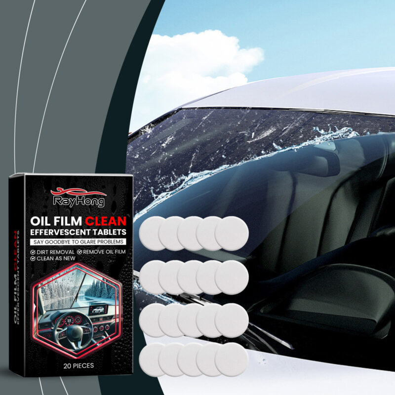 Fast-Acting Car Windshield Oil Film Remover Tablet – Safe, Clear Vision - Image 2