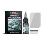 Fast-acting car windshield repair kit for fixing cracks and scratches safely