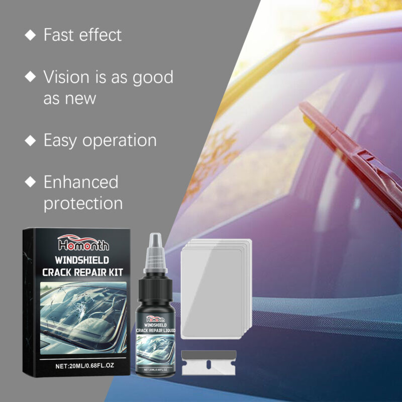 Fast-Acting Car Windshield Repair Kit: Crack Scratch Fix, Surface-Safe Formula - Image 4