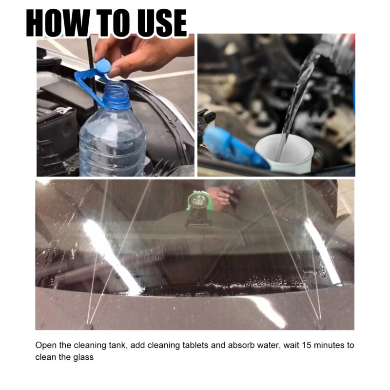 Fast-Acting Car Windshield Washer Tablets | Multi-Functional, Safe Glass Cleaner - Image 6