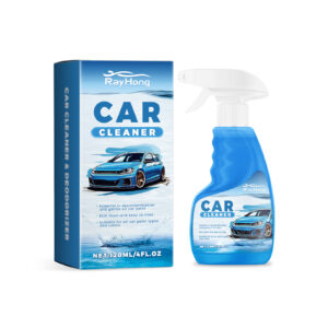 Fast-acting multi-purpose car interior cleaner removing stains from seats safe formula