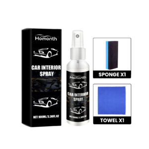 Fast-acting multi-purpose car interior cleaner spray for quick deep decontamination