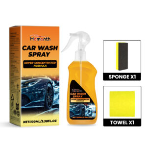 Fast-acting safe car wash for interior exterior cleaning
