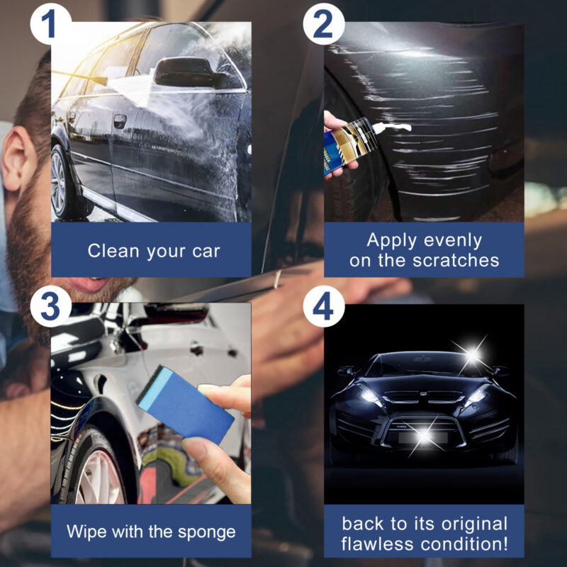 Fast-Acting Surface-Safe Car Scratch Repair Cream | Paint Scratch Remover, Car Maintenance - Image 5