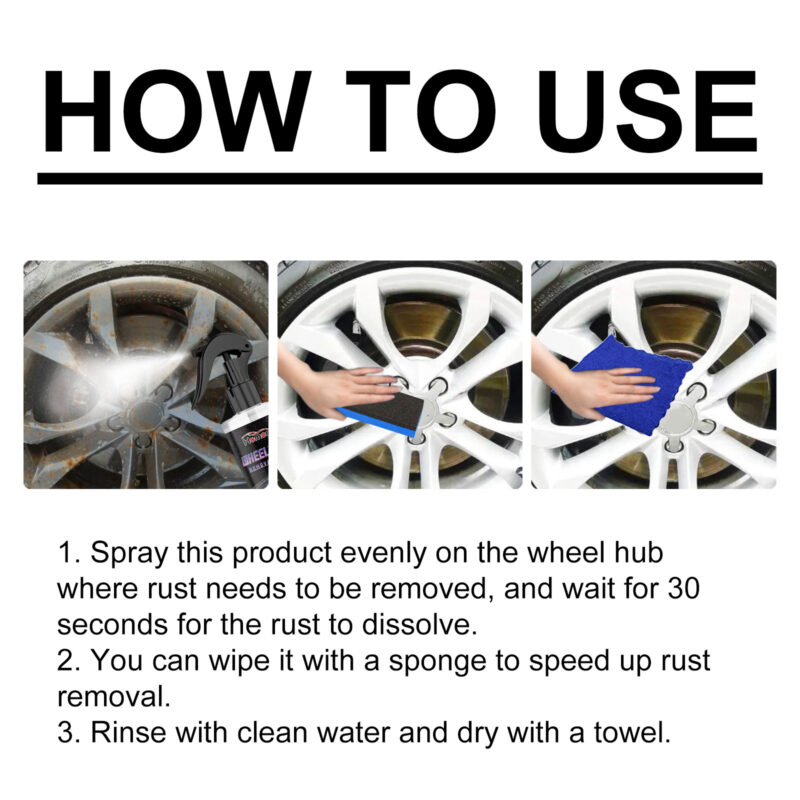 Fast-Acting Surface-Safe Car Wheel Rust Remover Spray | Rust Removal & Cleaning - Image 6