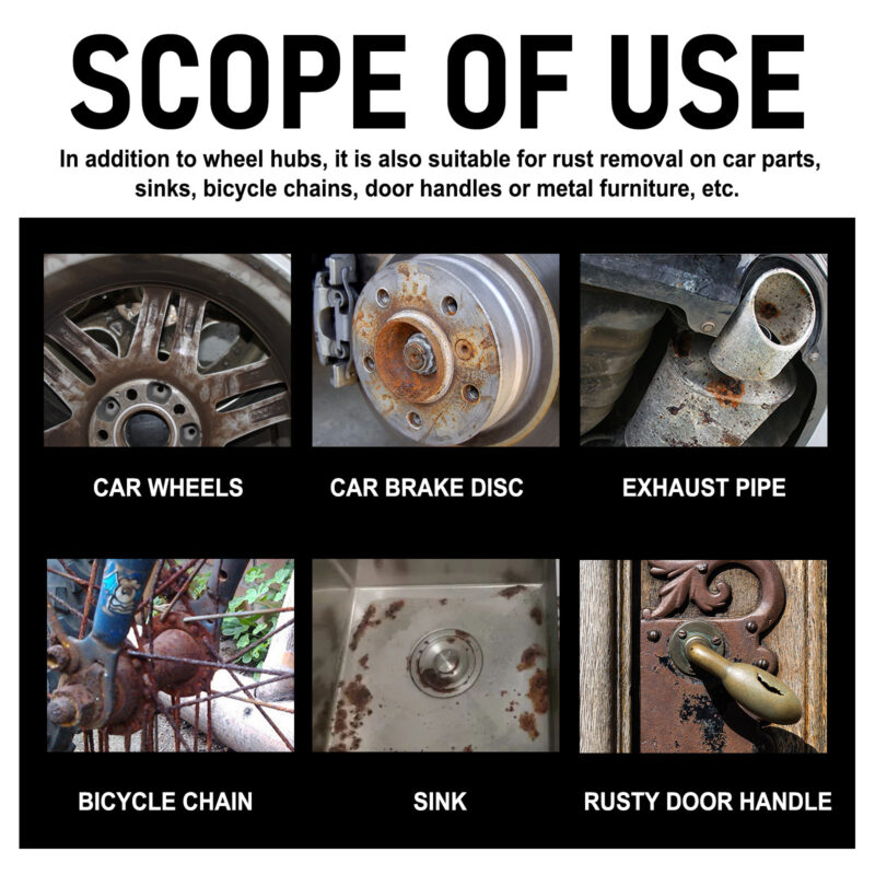 Fast-Acting Surface-Safe Car Wheel Rust Remover Spray | Rust Removal & Cleaning - Image 3