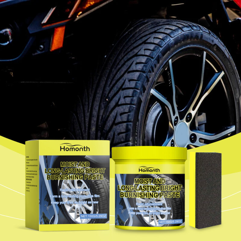 Fast-Acting Tire Cleaner Paste: Protective Formula for Car Tire Care & Shine - Image 2