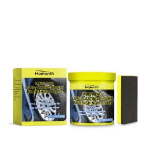Fast-acting tire cleaner paste for car tire care with protective formula and high shine