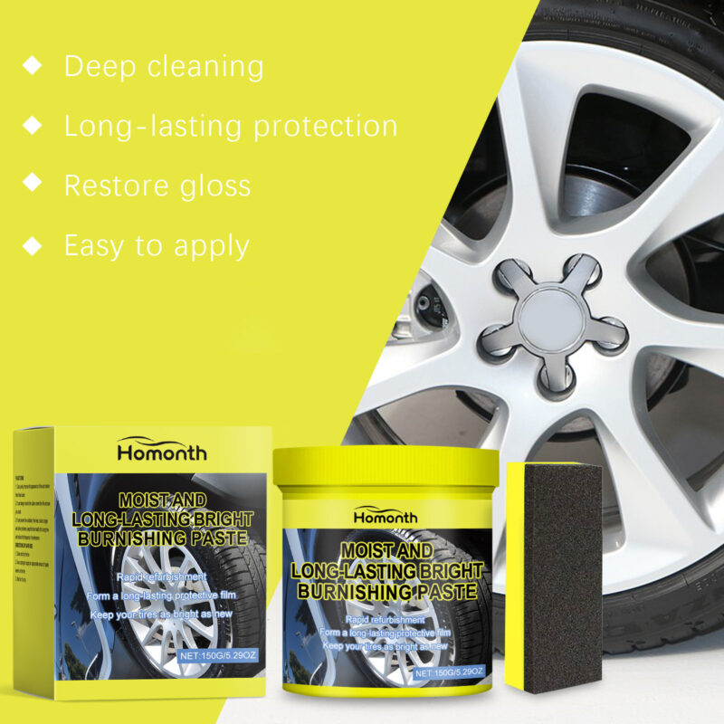 Fast-Acting Tire Cleaner Paste: Protective Formula for Car Tire Care & Shine - Image 4