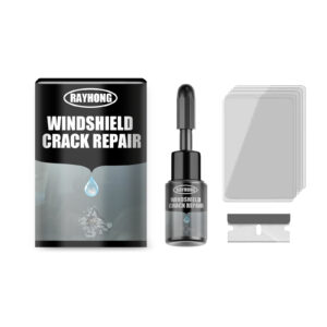 Fast-acting car windshield crack repair fluid for quick fixes