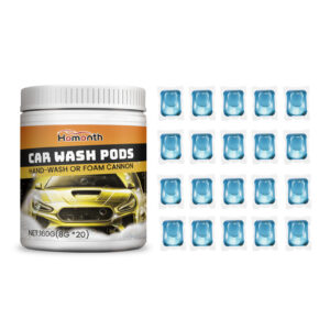 Fast-dissolving concentrated car wash detergent for safe interior exterior cleaning