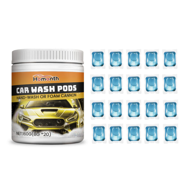 Fast-dissolving concentrated car wash detergent for safe interior exterior cleaning