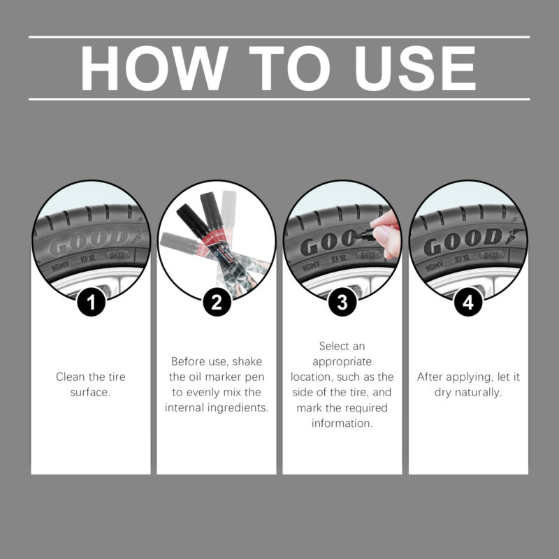 Fast-Drying Car Tire Marker: Vibrant Graffiti Paint, Safe Tire-Specific Formula - Image 6