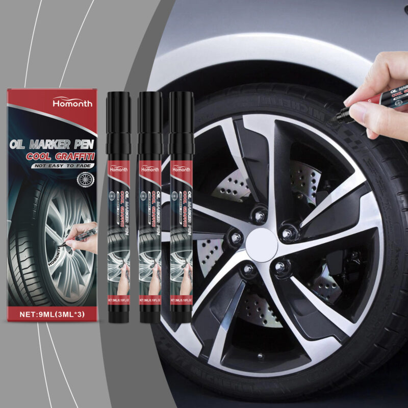 Fast-Drying Car Tire Marker: Vibrant Graffiti Paint, Safe Tire-Specific Formula - Image 2