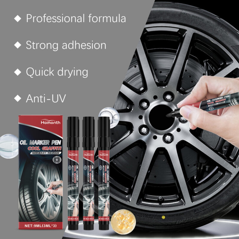 Fast-Drying Car Tire Marker: Vibrant Graffiti Paint, Safe Tire-Specific Formula - Image 3