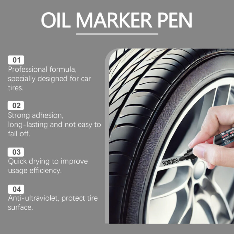 Fast-Drying Car Tire Marker: Vibrant Graffiti Paint, Safe Tire-Specific Formula - Image 4