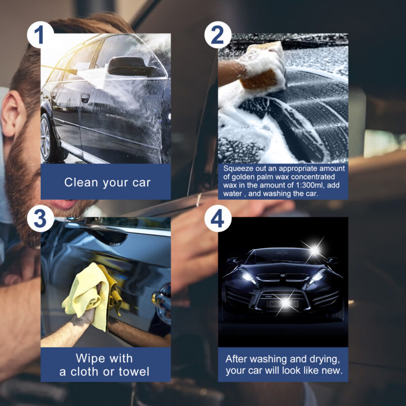 Golden Palm Wax Concentrate: Car Wash Wax with Protective Formula, Shine Restore - Image 5